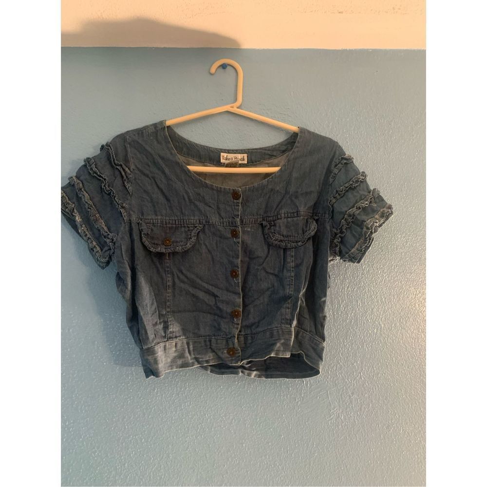 Vintage Denim Top Size Small - Picture 5 of 6